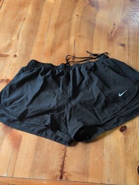 Nike Black Women's Athletic Running Shorts with Reflective Swoosh